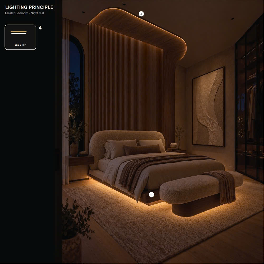 Các lớp ánh sáng trong phòng ngủ – hình 6